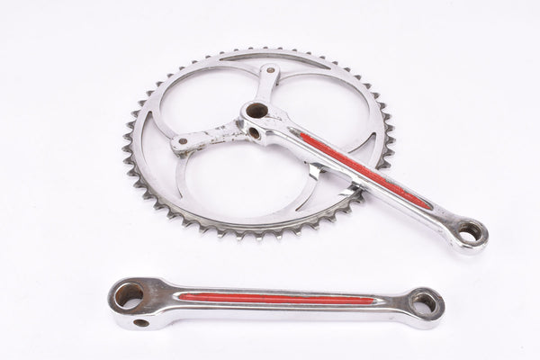 Smutny 2-arm fluted cottered chromed steel crank set with 49 teeth in 170 mm from the 1930s - 1940s (Zweiarm Kurbel)