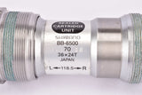 NOS Shimano Ultegra 9-speed #BB-6500 sealed cartridge Bottom Bracket in 118.5 mm for Octalink triple crankset with italian thread from 2003