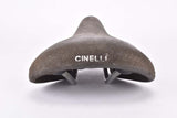 Black / Brown Cinelli Unicanitor leather Saddle with winged Logo from the 1980s