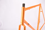 Vintage Orange Steel road bike frame in 56.0 cm (c-c) / 57.5 cm (c-t) Jacque Anquetil?