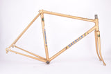 Champagne (Gold ish) Gazelle Champione Mondial AB-Frame frame set in 52.5 cm (c-t) / 51 cm (c-c) with Reynolds 531c tubing and Campagnolo drop outs from 1983