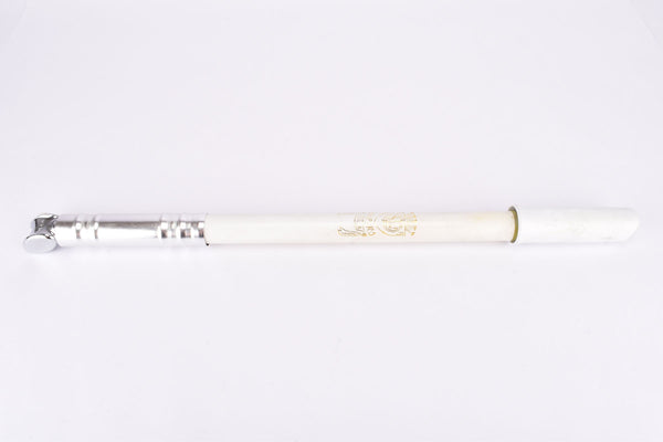 NOS White Silca Impero bike pump in 430-470mm from the 1970s / 1980s