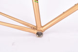 Champagne (Gold ish) Gazelle Champion Mondial AB-Frame frame set in 52.5 cm (c-t) / 51 cm (c-c) with Reynolds 531c tubing and Campagnolo drop outs from 1983