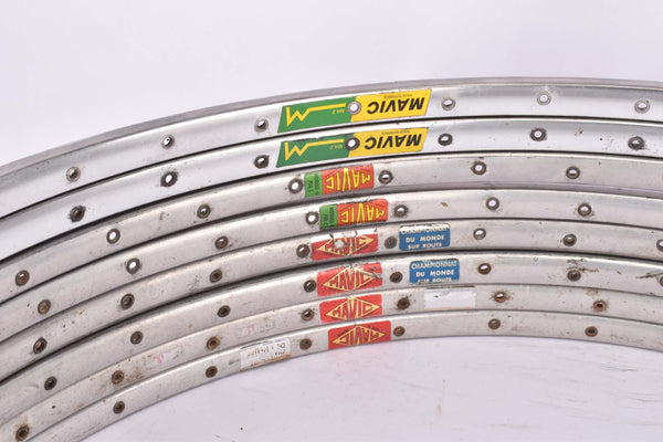 Bunch of vintage Mavic road bike Rims (4 pairs) in 622mm / 28" (700C)  from the 1970s and 1980s