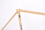 Champagne (Gold ish) Gazelle Champion Mondial AB-Frame frame set in 52.5 cm (c-t) / 51 cm (c-c) with Reynolds 531c tubing and Campagnolo drop outs from 1983