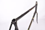 Mat Black Gazelle Champion Mondial "AA-Frame"  vintage steel road bike frame set in 62 cm (c-t) / 60 cm (c-c) with Reynolds 531 tubing and Campagnolo dropouts from the late 1970s / early 1980s
