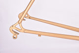 Champagne (Gold ish) Gazelle Champione Mondial AB-Frame frame set in 52.5 cm (c-t) / 51 cm (c-c) with Reynolds 531c tubing and Campagnolo drop outs from 1983