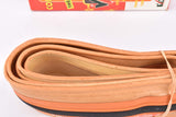 NOS/NIB Handmade Vittoria Pro-Team Open Corsa CX T.T. Orange and Black Skinwall folding single Tire (clincher) in 23-622mm (28" / 700x23C) from the 1990s - 2000s