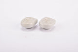 NOS White/Grey Campagnolo Pedal Toe Clip Strap Retainer #7188006 end Buttons from the 1980s - 1990s