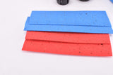 NOS/NIB Cinelli cork blue/red handlebar tape with black end plugs from the 1990s