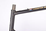 Mat Black Gazelle Champion Mondial "AA-Frame"  vintage steel road bike frame set in 62 cm (c-t) / 60 cm (c-c) with Reynolds 531 tubing and Campagnolo dropouts from the late 1970s / early 1980s