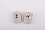 NOS White/Grey Campagnolo Pedal Toe Clip Strap Retainer #7188006 end Buttons from the 1980s - 1990s