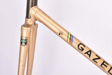 Champagne Golden brown Gazelle Champion Mondial AA-Special Frame vintage steel road bike frame set in 62 cm (c-t) / 60 cm (c-c) with Reynolds 531c tubing and Campagnolo dropouts from 1982