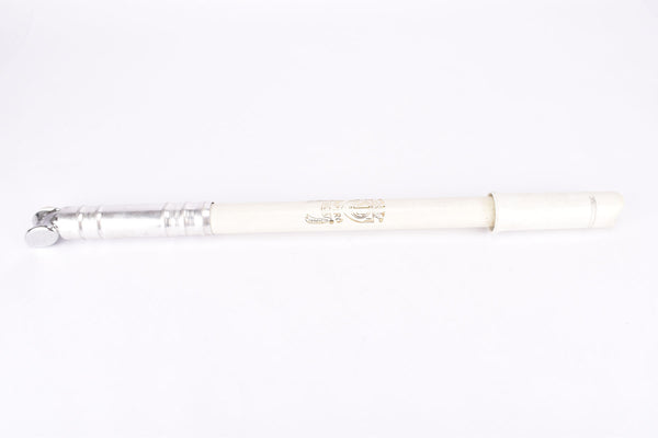NOS White Silca Impero bike pump in 410-450mm from the 1970s / 1980s