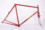 Red Cobus Jan van de Klundert (JK) vintage steel cyclocross bike frame set in 57 cm (c-t) / 55 cm (c-c) with Reynolds 531 tubing and Campagnolo dropouts