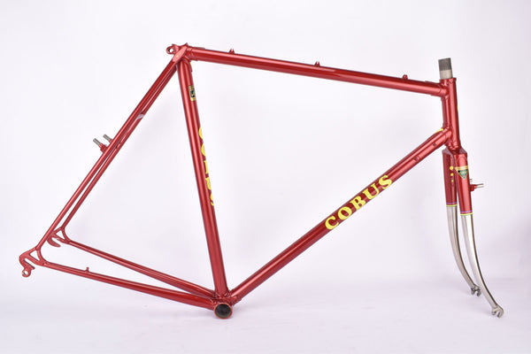 Red Cobus Jan van de Klundert (JK) vintage steel cyclocross bike frame set in 57 cm (c-t) / 55 cm (c-c) with Reynolds 531 tubing and Campagnolo dropouts