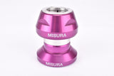 NOS purple pink ish anodized Primax Misura tripple sealed 1 1/8" threaded needle bearing Headset