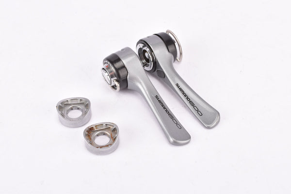 Shimano 600 Ultegra #SL-6400 7-speed brazed on Gear Lever Shifter Set from the 1980s - 90s