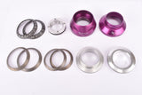 NOS purple pink ish anodized Primax Misura tripple sealed 1 1/8" threaded needle bearing Headset