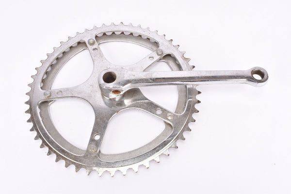 Vintage cottered chromed steel crankarm right drive side with 52/47 teeth in 170 mm