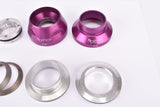 NOS purple pink ish anodized Primax Misura tripple sealed 1 1/8" threaded needle bearing Headset