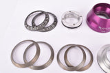 NOS purple pink ish anodized Primax Misura tripple sealed 1 1/8" threaded needle bearing Headset