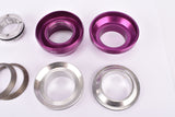 NOS purple pink ish anodized Primax Misura tripple sealed 1 1/8" threaded needle bearing Headset