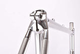 Silver anodized Alan Mod. Super Record Strada vintage aluminum frame set in 61.8 cm (c-t) 60 cm (c-c) from 1980