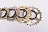 NOS Shimano Dura-Ace AX #FH-7370 " #CS-7300 " golden 7-speed Super Shift cassette with 13-22 teeth from the 1980s