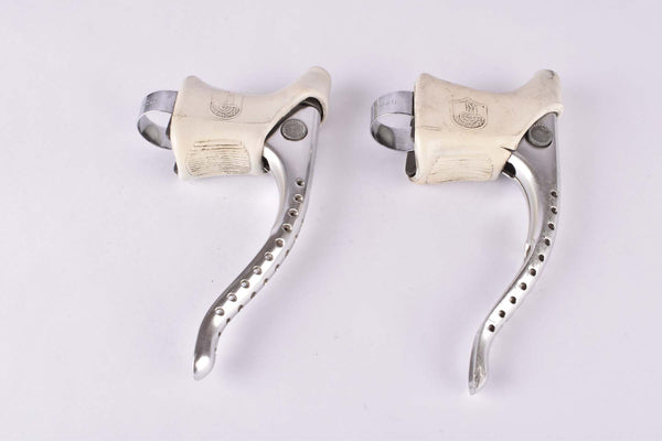 Leviers De Freins Campagnolo Super Record 4062 – Perforés, Avec Manchons Blancs, Aluminium