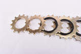 NOS Shimano Dura-Ace AX #FH-7370 " #CS-7300 " golden 7-speed Super Shift cassette with 13-22 teeth from the 1980s