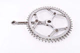 Smutny 2-arm double fluted cottered chromed steel crank set in 170 mm with Gnutti chainring in 48/51 teeth from the 1940s - 1950s (Zweiarm Kurbel)