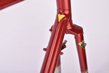 Red Cobus Jan van de Klundert (JK) vintage steel cyclocross bike frame set in 57 cm (c-t) / 55 cm (c-c) with Reynolds 531 tubing and Campagnolo dropouts