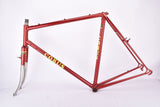Red Cobus Jan van de Klundert (JK) vintage steel cyclocross bike frame set in 57 cm (c-t) / 55 cm (c-c) with Reynolds 531 tubing and Campagnolo dropouts
