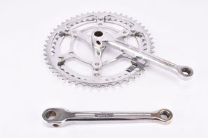 Stronglight fluted 3-arm cottered steel crank set with 52/45 teeth in 170 mm from the 1960s - 1970s