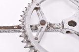 Smutny 2-arm double fluted cottered chromed steel crank set in 170 mm with Gnutti chainring in 48/51 teeth from the 1940s - 1950s (Zweiarm Kurbel)