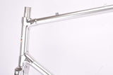 Silver anodized Alan Mod. Super Record Strada vintage aluminum frame set in 61.8 cm (c-t) 60 cm (c-c) from 1980