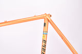 Orange Koga-Miyata Gents-Luxe-S road bike frame set in 58 cm (c-t) / 56.5 cm (c-c) with Koga-Miyata Champion and Hi-Manga tubing by Tange and Shimano dropouts  from 1980