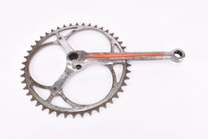 Smutny 2-arm double fluted cottered chromed steel crankarm right drive side with 46 teeth in 175 mm from the 1930s - 1940s (Zweiarm Kurbel)
