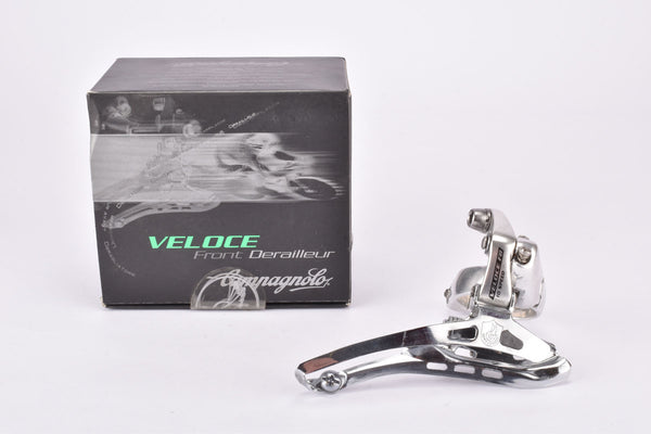 NOS/NIB Campagnolo Veloce FB (X Flat-Bar) #FD5-VL2C5FB 10-speed clamp-on Front Derailleur from the 2000s