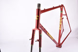 Red Cobus Jan van de Klundert (JK) vintage steel cyclocross bike frame set in 57 cm (c-t) / 55 cm (c-c) with Reynolds 531 tubing and Campagnolo dropouts