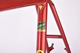Red Cobus Jan van de Klundert (JK) vintage steel cyclocross bike frame set in 57 cm (c-t) / 55 cm (c-c) with Reynolds 531 tubing and Campagnolo dropouts