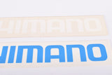 NOS Shimano Shop Sticker Set in 235 x 35 mm (blue and white) from the 1970s - 80s
