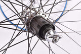 28" Dura-ace #HB-7400 / #FH-7403 8-speed Wheelset with blue Mavic Open Pro clincher Rims and black DT-Swiss DD-Spokes  from 1991 / 93