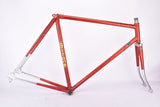 Red Cycles Gitane Super Olympic vintage steel road bike frame set in 56 cm (c-t) / 54 cm (c-c) with Reynolds 531 tubing and Campagnolo dropouts from 1974
