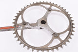 Smutny 2-arm double fluted cottered chromed steel crankarm right drive side with 46 teeth in 175 mm from the 1930s - 1940s (Zweiarm Kurbel)