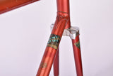 Red Cycles Gitane Super Olympic vintage steel road bike frame set in 56 cm (c-t) / 54 cm (c-c) with Reynolds 531 tubing and Campagnolo dropouts from 1974