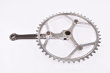 Pre War (WWII) 2-arm fluted cottered chromed steel crank set with 46 teeth in 170 / 172.5 mm from the 1930s - 1940s (Zweiarm Kurbel)