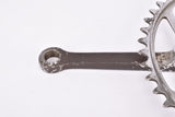 Pre War (WWII) 2-arm fluted cottered chromed steel crank set with 46 teeth in 170 / 172.5 mm from the 1930s - 1940s (Zweiarm Kurbel)