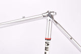 Silver anodized Gartner Select (Alan Super Mod. Record Strada) vintage aluminum frame set in 53.8 cm (c-t) 52 cm (c-c) from 1984